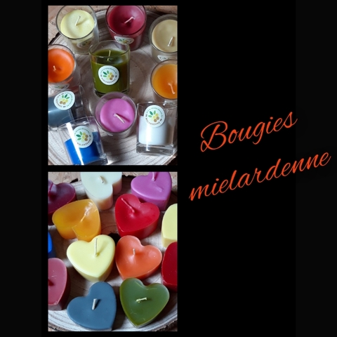 Bougie cœur , parfumée senteur cerise 3,5 cm / 5 cm – Image 2